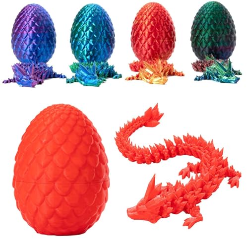 3D Gedrucktes Drachenei Mit Drache, Überraschungs-Drachenei Mit Drache Im Inneren, Geheimnisvolle Drachen Spielzeug, Realistische Beweglicher Drachen Figuren, Perfekt Für Ostern Und Weihnachten (N) von Bxjinkele