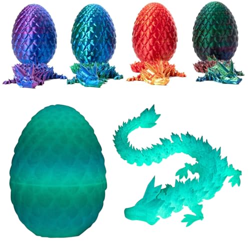 3D Gedrucktes Drachenei Mit Drache, Überraschungs-Drachenei Mit Drache Im Inneren, Geheimnisvolle Drachen Spielzeug, Realistische Beweglicher Drachen Figuren, Perfekt Für Ostern Und Weihnachten (O) von Bxjinkele