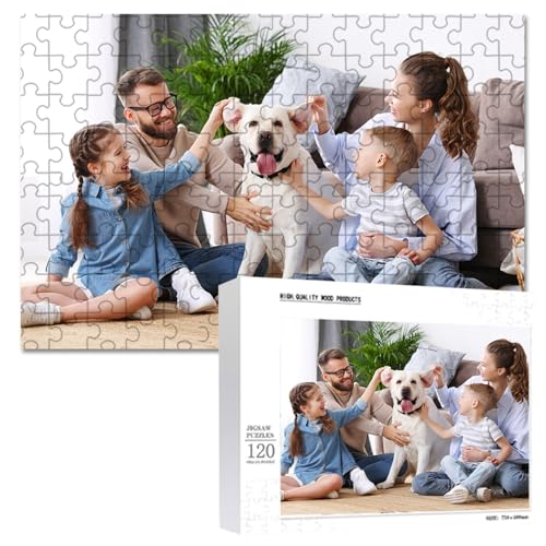 Fotopuzzle 35/70/120/200/300 Teile, Personalisiert Puzzle Selbst Gestalten, Puzzle Mit Eigenem Bild Erstellen, Puzzle Mit Eigenem Foto, Puzzle Personalisiert, Fotopuzzle Mit Eigenem Bild (120 Teile) von Bxjinkele