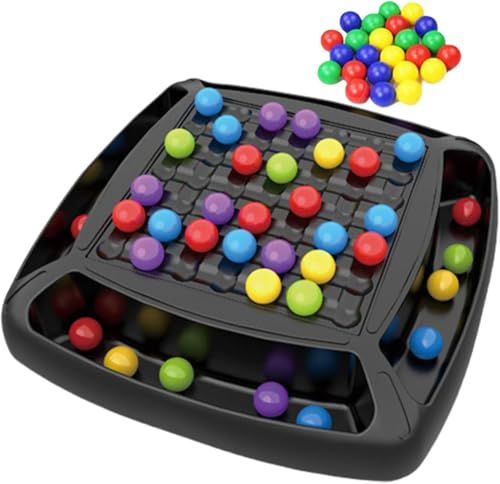 Intellektuelles Schachbrett Doppelduell, Rainbow Puzzle Schachspiel, Magnetisches Schachspiel Kinder, Rainbow Ball Gesellschaftsspiele, Pädagogisches Schachbrettspiel, Für Kinder Und Erwachsene (A) von Bxjinkele