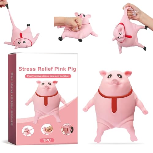 Stress Schwein Stress Spielzeug, Schwein Quetsch Spielzeug, Anti Stress Spielzeug, Anti Stress Schwein, Antistress Schwein Zum Schlagen, Squeeze Stressschwein Spielzeug, Für Kinder Erwachsener (1Pc) von Bxjinkele