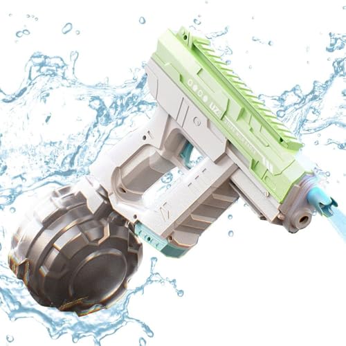 Wasserpistole Elektrisch | Automatische Wasserpistole | Water Gun Electric, Elektrische Wasserpistole Für Kinder Und Erwachsene, 2024 Ultimate Battle Blaster, Mit Externe Wasserflasche (Grün, Basic) von Bxjinkele