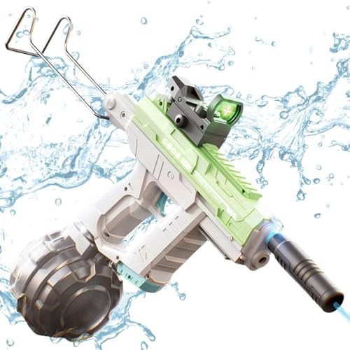 Wasserpistole Elektrisch | Automatische Wasserpistole | Water Gun Electric, Elektrische Wasserpistole Für Kinder Und Erwachsene, 2024 Ultimate Battle Blaster, Mit Externe Wasserflasche (Grün, Upgrade) von Bxjinkele