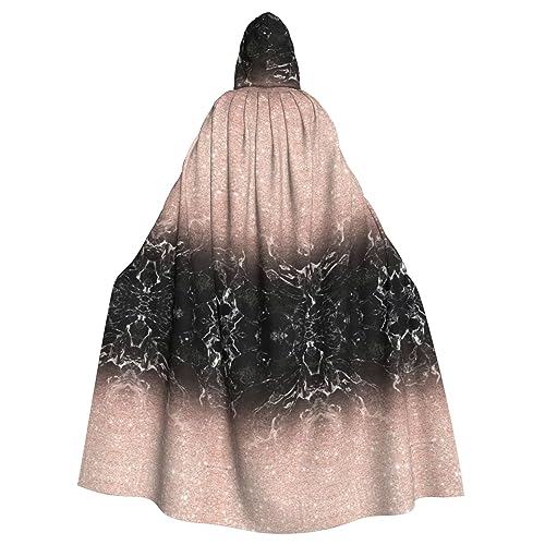 Bxzpzplj Karnevals-Umhang mit Kapuze, Marmor-Farbe, Roségold, Unisex, Cosplay-Kostüme, Umhang für Erwachsene, 185 cm von Bxzpzplj