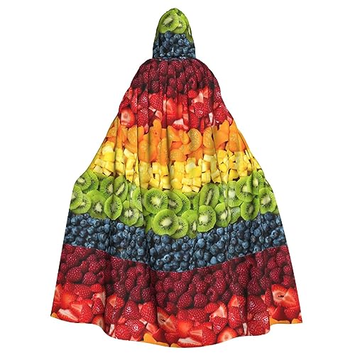 Bxzpzplj Regenbogen-Umhang mit Kapuze, Unisex, Cosplay-Kostüme, Umhang für Erwachsene, 185 cm von Bxzpzplj