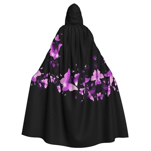 Bxzpzplj Schmetterlings-Umhang für Damen und Herren, voller Länge, mit Kapuze, Cosplay-Kostüme, Umhang, 185 cm von Bxzpzplj