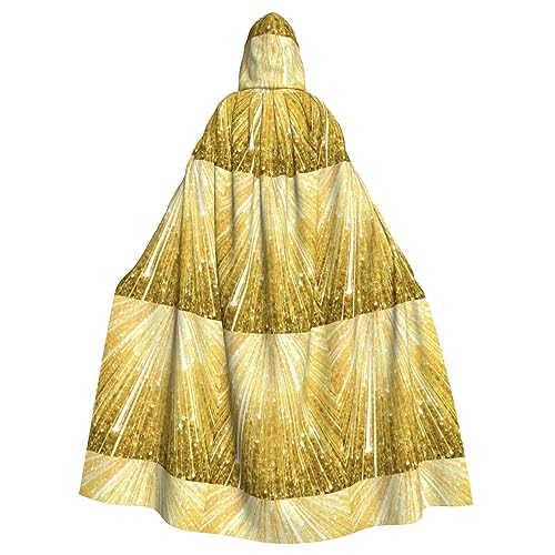 Bxzpzplj Umhang mit Kapuze, Unisex, Cosplay-Kostüm, Umhang für Erwachsene, 185 cm, goldfarben von Bxzpzplj