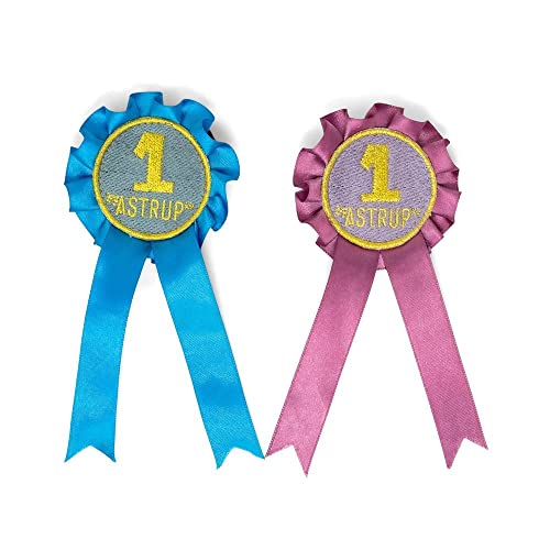 byAstrup Rosette für Steckenpferde 16 cm Polyester blau/rosa von ByAstrup