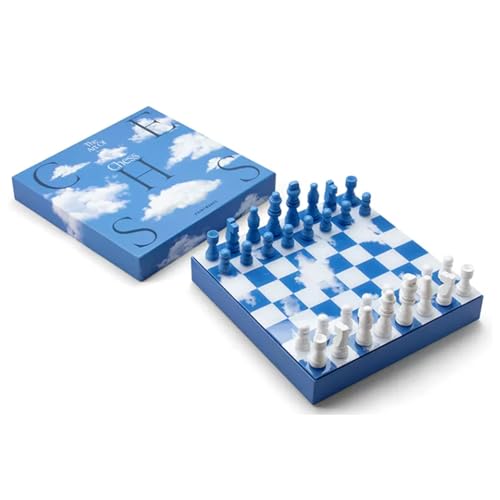 Schachfiguren Exquisites Schachbrett aus Holz, Premium-Schachbrett und Übungsschachbrett-Set zur Dekoration for Schulaktivitäten for Erwachsene und Kinder Backgammon(Color:Blue) von BybAgs