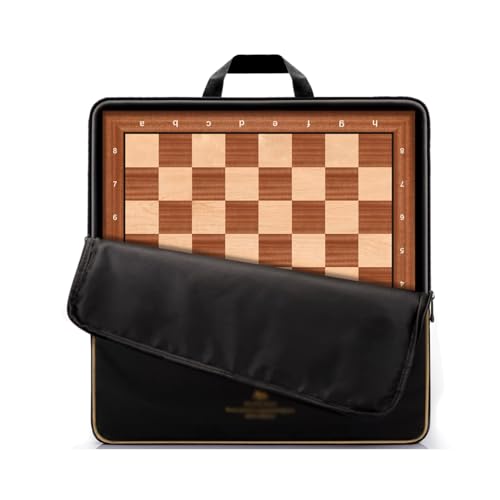 Schachfiguren Holz-Schachbrett, professionelles Turnier-Schachbrett, Keine Figuren und handgefertigtes Reise-Schachbrett for Kinder und Erwachsene, Geschenk-Dekoration Backgammon(Size:Mahogany A) von BybAgs