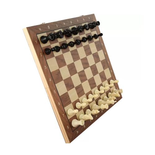 Schachfiguren Klappbares Holz-Schachbrett, tragbares Reise-Schachbrett und Anfänger-Schachbrett for Schulbüro-Sammlungsdekorationsaktivitäten Backgammon(3XL) von BybAgs