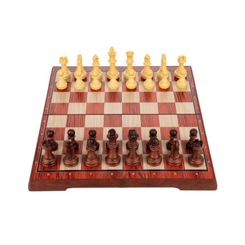 Schachfiguren Klappbares Schachbrettspiel, lustiges Holzschach mit magnetischen Schachfiguren for Anfänger, Turnier, Erwachsene, Kinder, Reisegeschenk Backgammon(C) von BybAgs