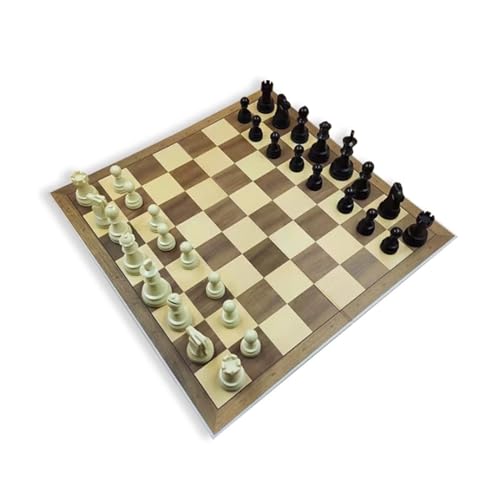 Schachfiguren Klassisches Familien-Brettspiel, Reise-Schachspiel mit Faltbrett aus Pappe, for Erwachsene und Kinder, Büro-Picknick-Geschenk Backgammon von BybAgs