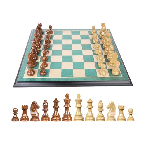 Schachfiguren Langlebiges Schachbrett-Set aus Holz, luxuriöses Schachbrett und Reise-Schachbrettspiel for den Einführungstrainingswettbewerb Backgammon(A) von BybAgs