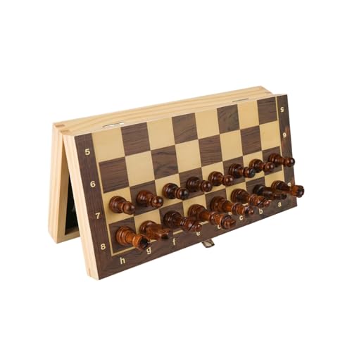 Schachfiguren Mini-Klappschach-Brettspiel, Anfänger-Schachbrett-Set und Reise-Schach-Sets, Brett for Erwachsene, Kinder, Aufbewahrungsfächer, Geschenk, Schule Backgammon(S) von BybAgs