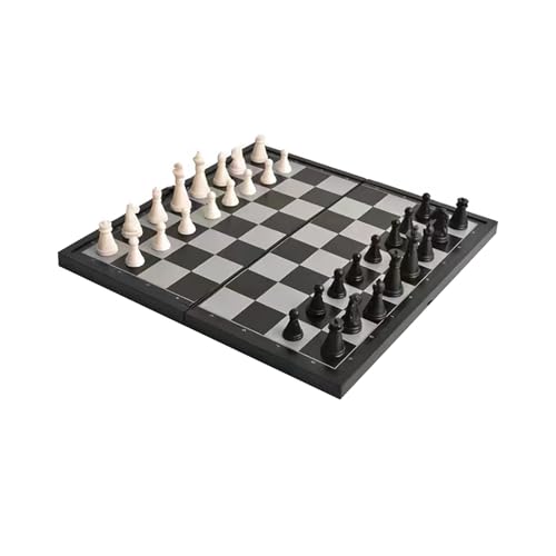 Schachfiguren Mini-Schachbrettspiel-Sets, handgefertigtes Schachbrett aus Kunststoff und tragbares Klappschach als Geschenk for Anfänger, Turnierreisen Backgammon(B) von BybAgs