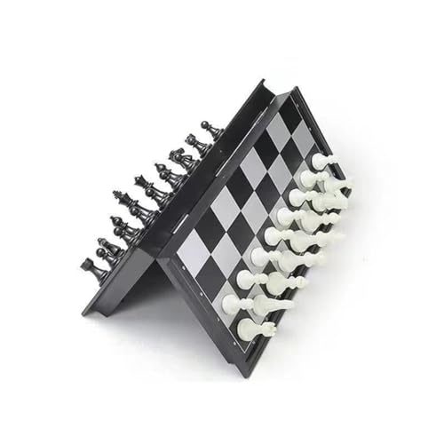 Schachfiguren Robustes Schachbrett-Set, magnetisches Schachbrettspiel und subtiles Kunststoff-Schachbrett for Kinder, Unterhaltung, Geschenk, Dekoration Backgammon(Black,S) von BybAgs
