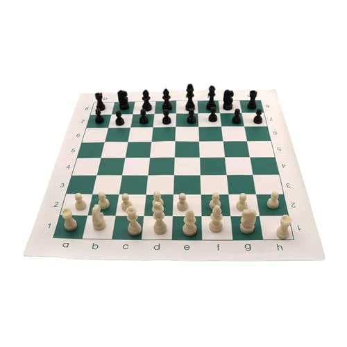 Schachfiguren Schach-Brettspiel-Sets, handgefertigtes Kunststoff-Schachspiel und faltbares Schachspiel for Einführungstraining und Wettkampf Backgammon(S) von BybAgs