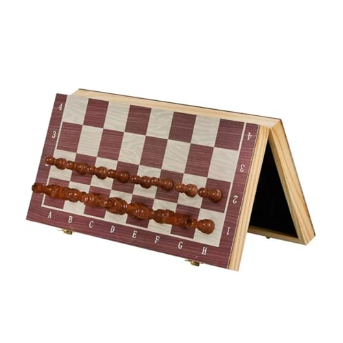 Schachfiguren Thematisches Turnier-Schachspiel, faltbares Schachbrettspiel und handgefertigtes Holzschachbrett als Geschenk for Kinder, Dekorationsaktivitäten Backgammon(M) von BybAgs