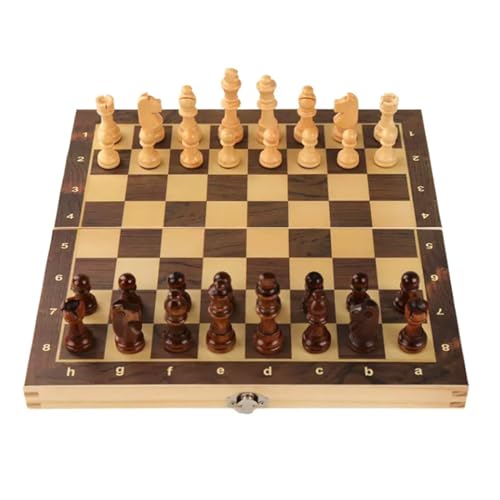 Schachfiguren Thematisches Turnier-Schachspiel, magnetisches Schachbrettspiel und handgefertigtes Holzschachbrett als Geschenk for Kinder, Dekorationsaktivitäten Backgammon(M) von BybAgs