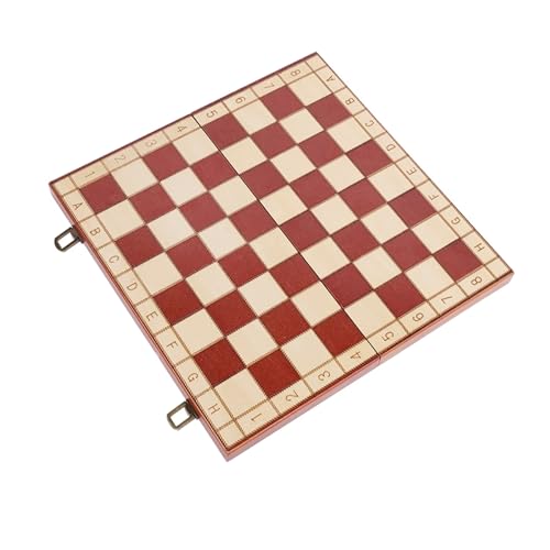 Schachfiguren Tragbares Reiseschachspiel aus Holz, magnetisch, internationales Schach und internationales Schachbrett als Geschenk for Anfängerturniere Backgammon von BybAgs
