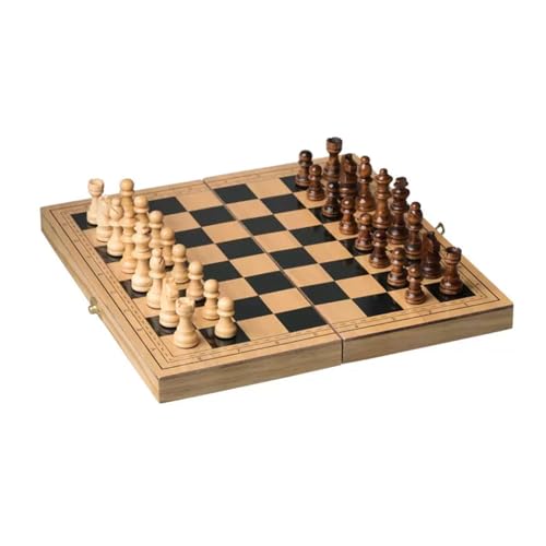 Schachfiguren Tragbares internationales Schachbrett-Set, Turnier-Standard-Schachspiel und magnetisches Schachbrett for Freizeitsportpartys Backgammon(L) von BybAgs