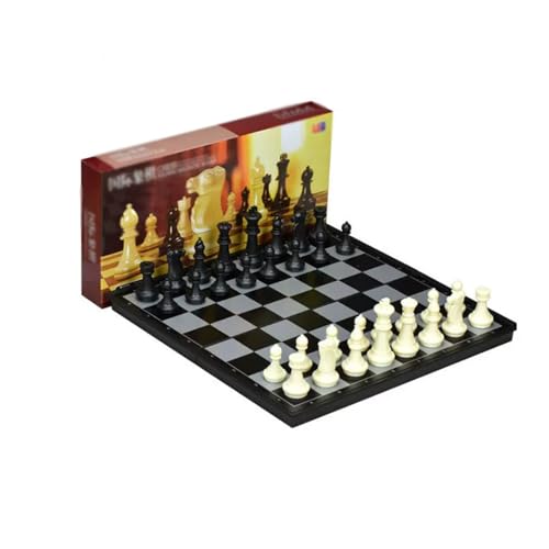 Schachfiguren Zusammenklappbares Kunststoff-Schachbrett-Set, lustiges internationales Schachbrettspiel und Reise-Schachbrett-Set for Kinder, Erwachsene, Zuhause, Geschenk Backgammon(L) von BybAgs