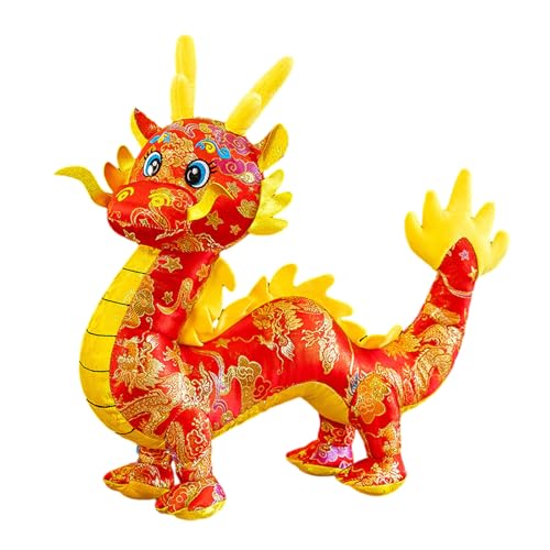 Bydezcon Plüschtier Neujahrs Cartoon Stofftiere Spielzeug Chinesische Tierkreiszeichen Drachenpuppen Von Der Chinesischen Kultur Inspiriertes Ornament von Bydezcon