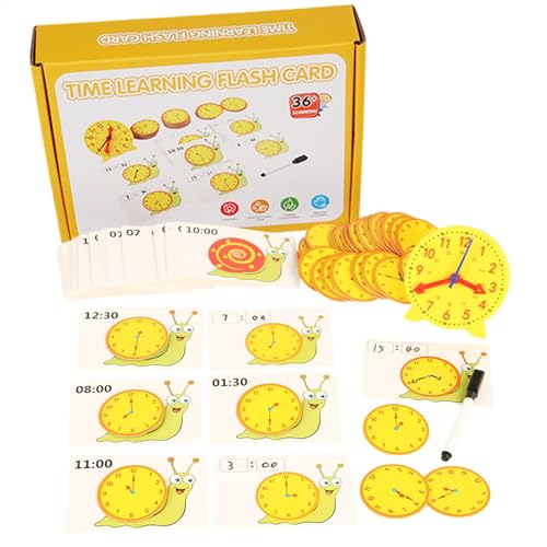 Analog Uhr Lernspielzeug, Bildungswissenschafts-Kit, Frühes Entwicklungsspielzeug, Ansprechendes Lernwerkzeug, Robust Und Kinderfreundlich, Tragbar Und Bequem, 3,94 X 3,94 Zoll, Für 3+ Jahre Alte Kind von Byeaon