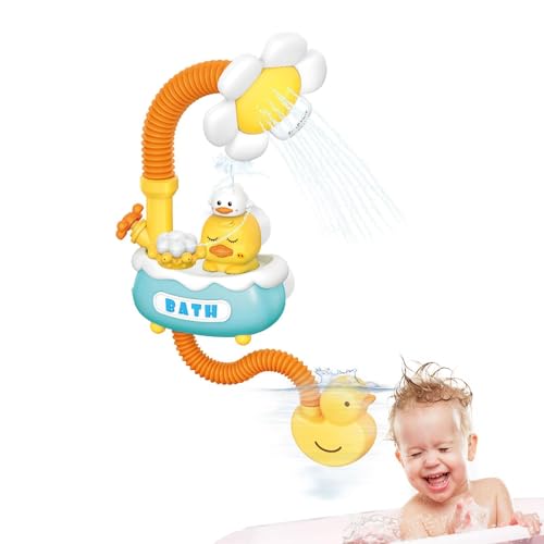 Babyparty -Sprühgerät, farbenfrohe Wasserspielzeug, Sonnenblumenspielzeug, einfach zu bedienen, Starke Saugnäpfe, 27.56 x 7,09 x 1,57 Zoll, für Spaß und interaktive Badezeit von Byeaon