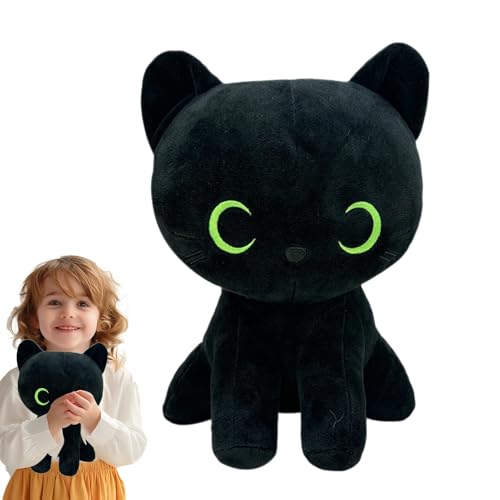 Black Cat Plush | Cat Stuffed Animal | Funny Cats Plush | Black Doll Stuffed Cat Pillow | Pets Plushie Pillow | Funny Cat Doll | Animal Table Decoration for Tabletop, Sofa, Living Room von Byeaon