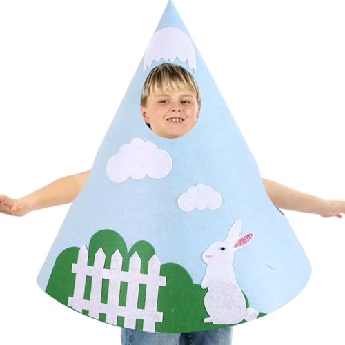 Byeaon Easter Costume Kids, Kinder Ostern Kostüm Mit Einzigartigen Designelementen, Leicht Und Atmungsaktiv, Perfekt Für Karneval Und Festliche Anlässe, Bunte Farben von Byeaon