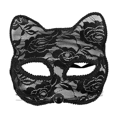 Byeaon Half face masquerade, Decorative half face, Elegant half face, Half face party, Masquerade half face with Ribbon Tie for Halloween Nightclubs Christmas Fashion Shows von Byeaon