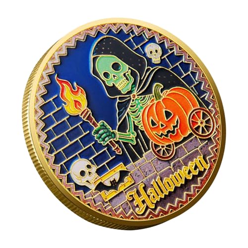 Byeaon Happy Halloween Gedenkmünze, Perfect Home Decor, Eisen, Ghost Collectible Gedenkfeiern Halloween -Münze, Vintage -Wohnkultur, kompakt für Tischschränke Fans Enthusiasten Sammler Byeaon Happy Halloween Gedenkmünze, Perfect Home Decor, Eisen, Ghost Collectible Gedenkfeiern Halloween -Münze, Vintage -Wohnkultur, kompakt für Tischschränke Fans Enthusiasten Sammler von Byeaon