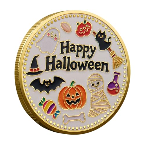 Byeaon Happy Halloween Gedenkmünze, Perfect Home Decor, Eisen, Ghost Collectible Gedenkfeiern Halloween -Münze, Vintage -Wohnkultur, kompakt für Tischschränke Fans Enthusiasten Sammler Byeaon Happy Halloween Gedenkmünze, Perfect Home Decor, Eisen, Ghost Collectible Gedenkfeiern Halloween -Münze, Vintage -Wohnkultur, kompakt für Tischschränke Fans Enthusiasten Sammler von Byeaon