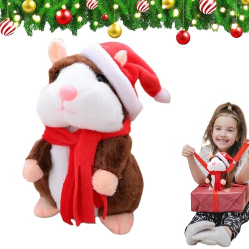 Byeaon Interactive Plush Hamster | Repeating Hamster Toy | Plush Toddler Toy | Educational Hamster Toy | Hamster Stuffed Toy | Talking Toddler | Voice Repeating Toys for Boys Girls, Stuffed Animal von Byeaon