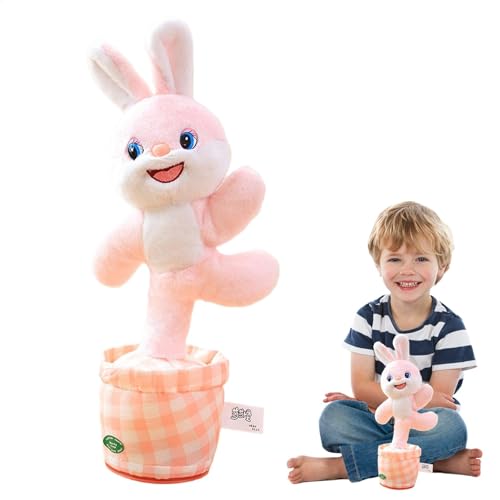 Byeaon Interactive Plush Toys | Talking Animal Dolls | Plush Rabbit Doll | Cow Plush Toy | Dancing Rabbit Plush | Interactive Cow Doll | Stuffed Animal Toys for Boys Girls, Interactive Talking Toy von Byeaon