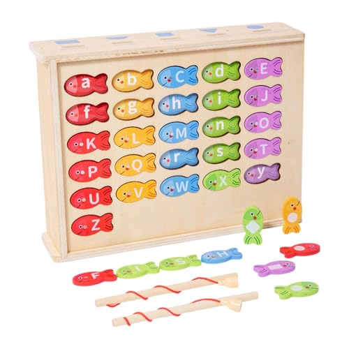 Byeaon Kids Fishing Game, Magnetisches Angelspiel Aus Für Kinder Ab 3 Jahren, Lernspielzeug Zur Förderung Der Hand-Augen-Koordination Und Der Intellektuellen Entwicklung von Byeaon