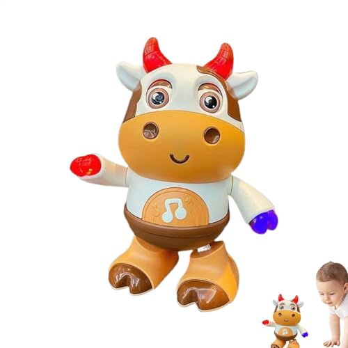 Byeaon Musical Deer Toy | Light-Up Dancing Toy | LED Dancing Cow | Active Fun Toy | Cute Musical Deer | Cow Toy with Lights | Toddler Dancing Toys Deer Music for Active Fun, Cute Kids for Kids 1-3 von Byeaon