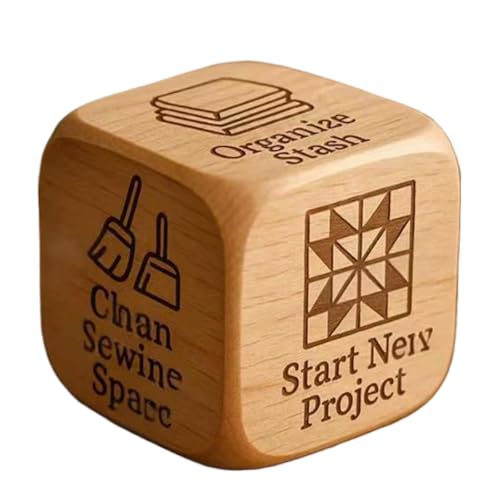 Byeaon Quilt -Aufgabe Würfel, vielseitig, Holz, handgefertigte Holzquilter -Entscheidungstwürfel, Spaß am Nähgeschenk, kompakt für Quilters, Sewisten und Handwerksliebhaber Byeaon Quilt -Aufgabe Würfel, vielseitig, Holz, handgefertigte Holzquilter -Entscheidungstwürfel, Spaß am Nähgeschenk, kompakt für Quilters, Sewisten und Handwerksliebhaber von Byeaon