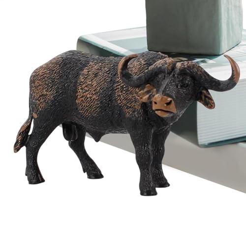 Byeaon Realistisches Bullenstatue -Modell, Kuchen - -Tierthema, Miniaturvieh -Figuren, erfreudiges Material, Mehrzweckdekor und Spielzeug, 13x6,3 cm, für Kinder und Erwachsene von Byeaon