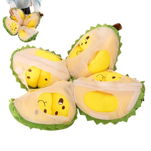 Byeaon Stuffed Durian Pillow | Cute Fruit Plush | Durian Plush Pillow | Fruit Throw Pillow | Soft Durian Plush | Detachable Plush Toy | Cuddly Fruit Pillow for Women Girls for Car, Living Room von Byeaon