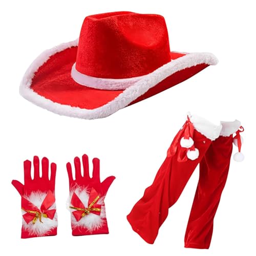 Byeaon Weihnachtsmann-Kostüm, Weihnachtsmann-Kostüm, Weihnachtsmann-Cosplay, passende Weihnachtsmann-Outfits, Weihnachtsmann-Anzug-Zubehör, tragbar und ideal für Bühnenauftritte, Urlaubspartys von Byeaon