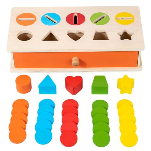 Byeaon Wooden Sorting Toy | Shape Sorting Toy | Children Sorting Puzzle | Wooden Preschool Toys | Toddler Learning Toys Kids Sorting Puzzle Game for Christmas, Easter, Children's Day, Birthday von Byeaon