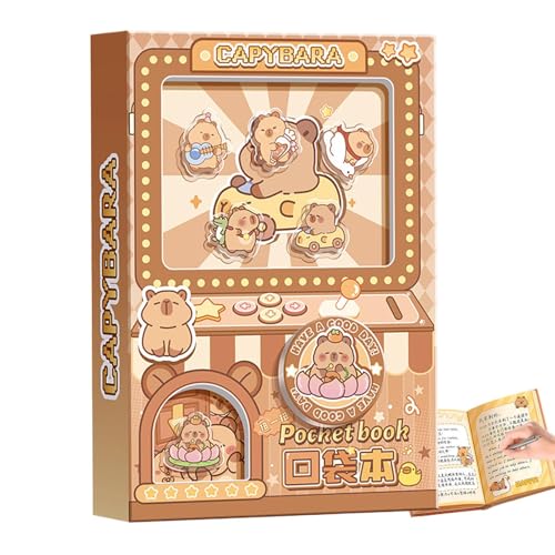 Capybara Gacha Taschenbuch, Kaw-aii Notizbuch, Tagebuch, Schreibwaren, Geschenk für Kinder, kreativer täglicher Schreibblock, 13,5 x 9,5 x 2,5 cm, für die Schule Capybara Gacha Taschenbuch, Kaw-aii Notizbuch, Tagebuch, Schreibwaren, Geschenk für Kinder, kreativer täglicher Schreibblock, 13,5 x 9,5 x 2,5 cm, für die Schule von Byeaon