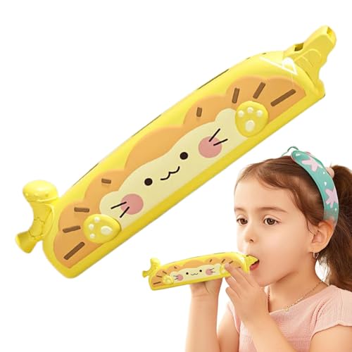 Cartoon-Mundharmonika mit zweireihigem Tier-Design, waschbar, Kinder-Mundharmonika, lustiges Kleinkind-Musikinstrument, vielseitig, langlebig, 19 x 5,5 x 2,5 cm, für Kinder von Byeaon