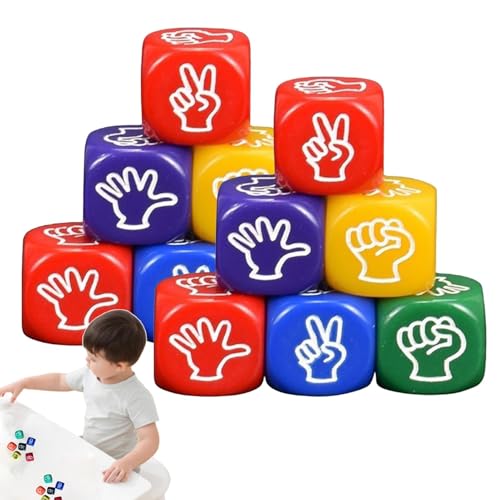 Finger Guessing Game Dice, Rock Paper Scissors Dice, Guessing Game Dice, Fun Finger Guessing Dice, Guessing Hand Dice Game, Portable and Ideal for Board Game, Party, Holidays, Family von Byeaon