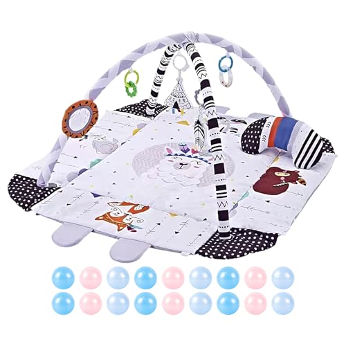 Interactive Baby Playmat | Washable Play Mat | Sensory Gym Playmats | Motor Skills Playmat | Baby Development Pad | Detachable Toy Baby Learning Play Mats for Sensory and Motor Skill Development von Byeaon