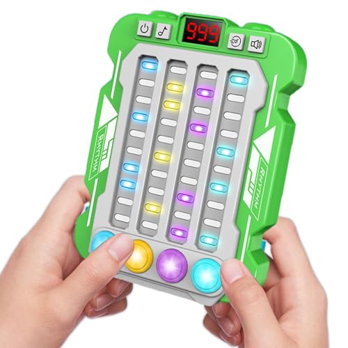 Interactive Music Game, Rhythm Game Machine, Electronic Music Rhythm Game, Fast Press Push Game, Fidget Toys Handle, Handheld Puzzle Game With Music & Ligth, Portable Rhythm Game For Kids, Adults, von Byeaon