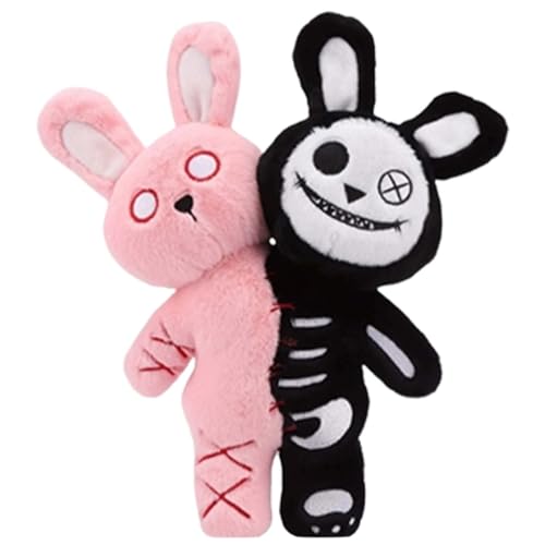 Kaninchenplüsch, vielseitiges, PP-Baumwolle, Ebros Pink Polkadot Kaninchen, pelzig BO-NES Skelett Plüschspielzeug Tierpuppe, süß, Aber gruselig für Mädchen Schlafzimmer Autodekor Os Kaninchenplüsch, vielseitiges, PP-Baumwolle, Ebros Pink Polkadot Kaninchen, pelzig BO-NES Skelett Plüschspielzeug Tierpuppe, süß, Aber gruselig für Mädchen Schlafzimmer Autodekor Os von Byeaon